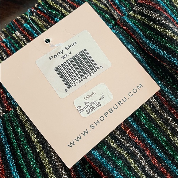 BURU Size Medium Party Skirt Metallic, NWT - Picture 6 of 10